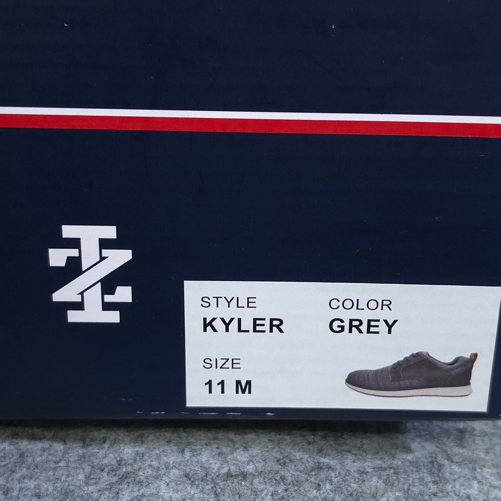 IZOD Kyler Mens Grey Knit Memory Foam Lace Up Sneakers Shoes 11 M - Picture 7 of 7